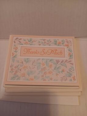 Current Vintage Thank You So Much  Greeting Cards Set Of 4 Blank Inside Unused